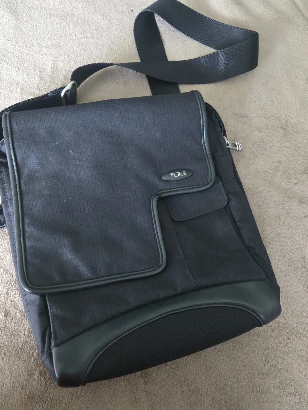 Tumi Black Crossbody Messenger Bag
